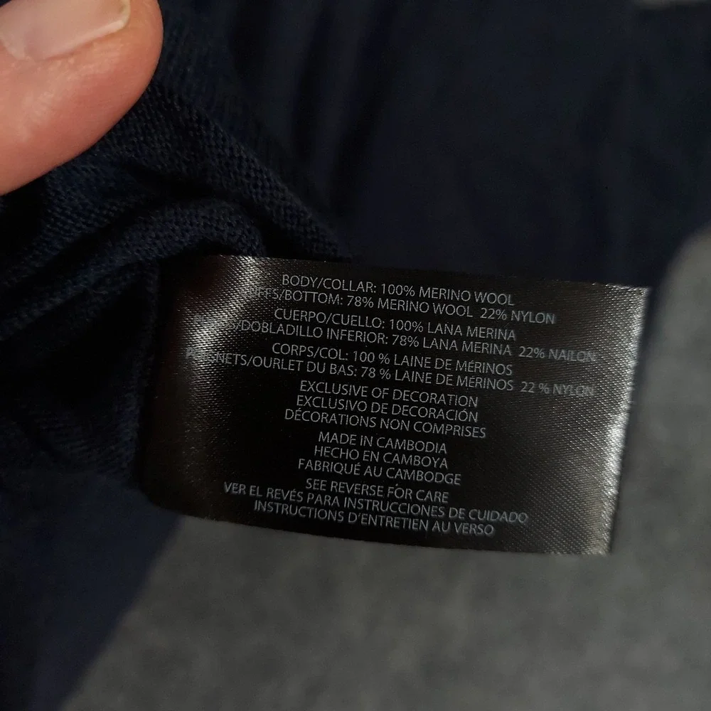 Banana Republic Sweater Mens XL Blue Merino Wool Crewneck Knit Martin‎ Cambodia